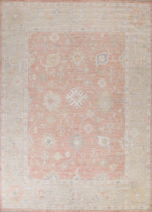 Vegetable Dye Muted Oushak Turkish Area Rug 8x11