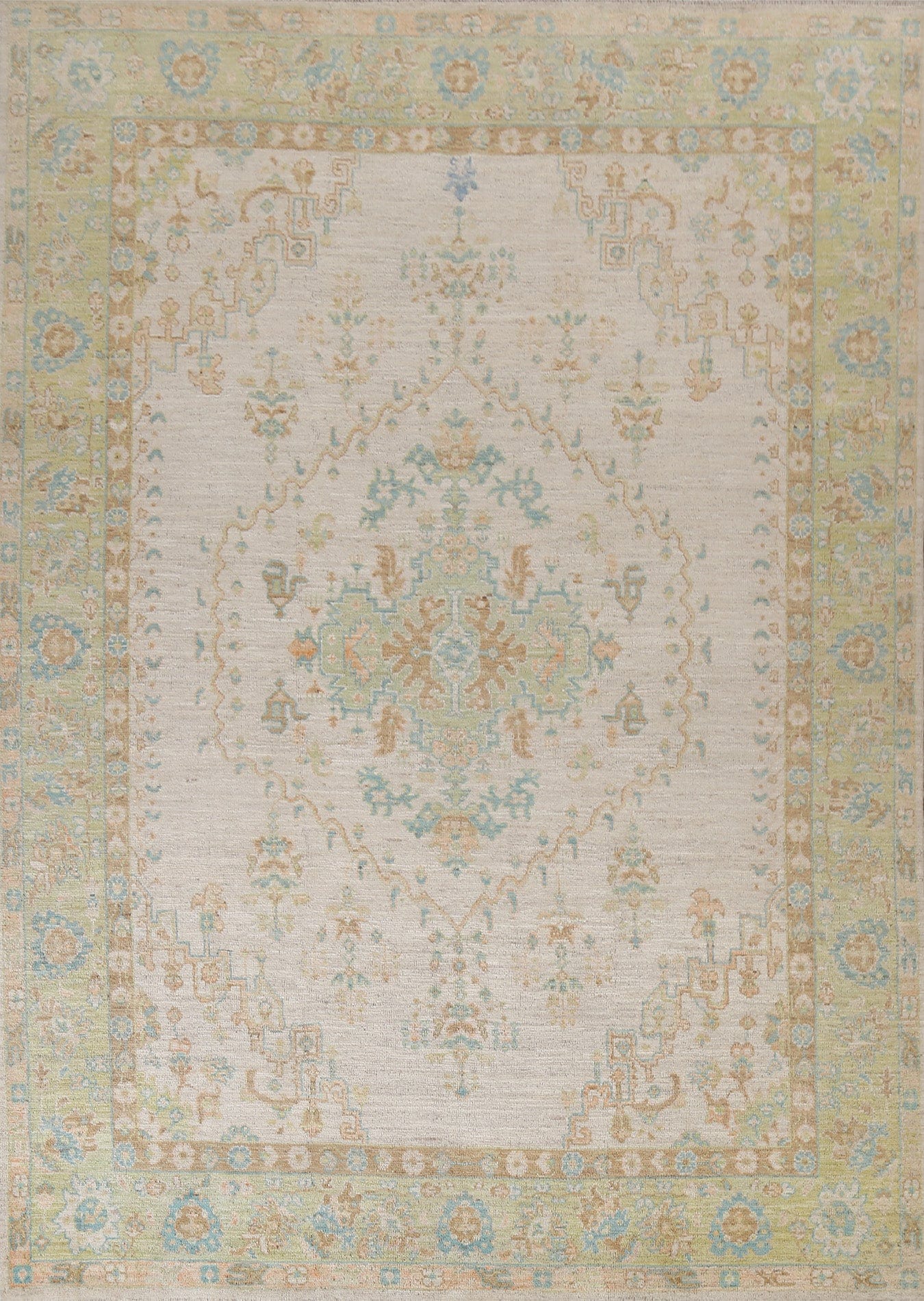 Vegetable Dye Turkish Oushak Area Rug 8x10