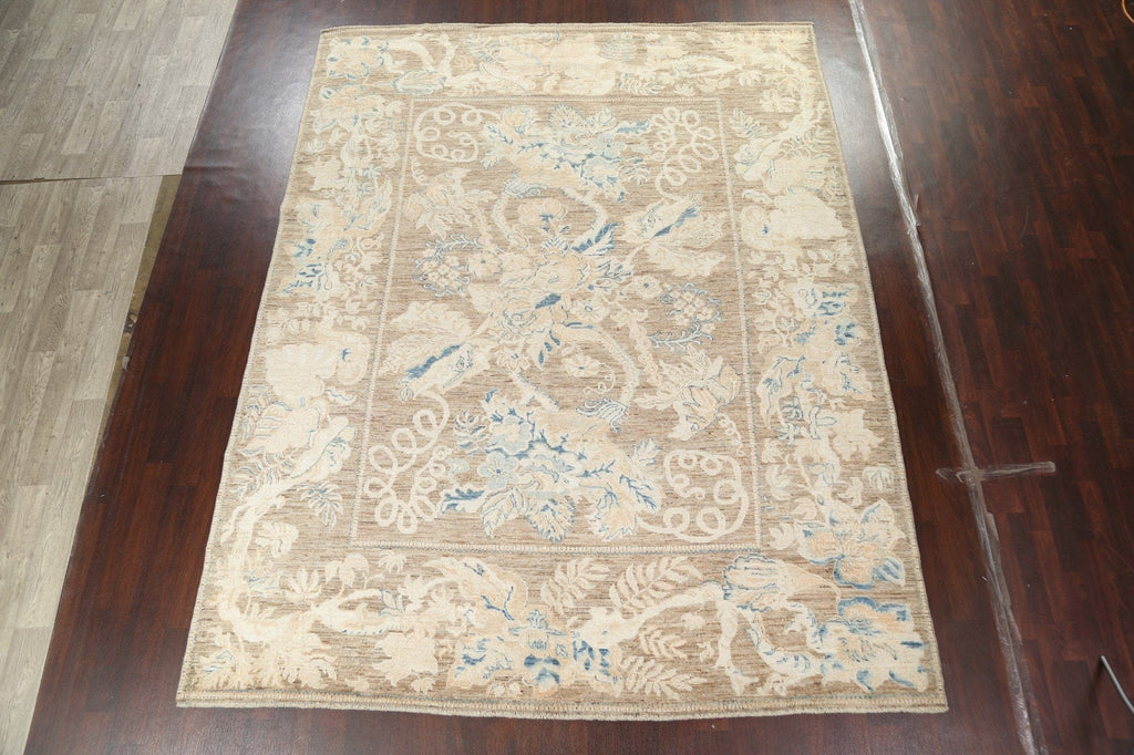 Vegetable Dye Turkish Oushak Wool Area Rug 9x12