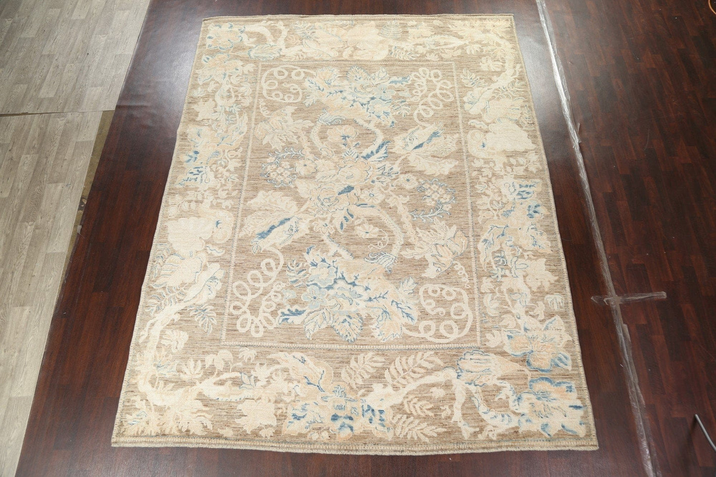 Vegetable Dye Turkish Oushak Wool Area Rug 9x12