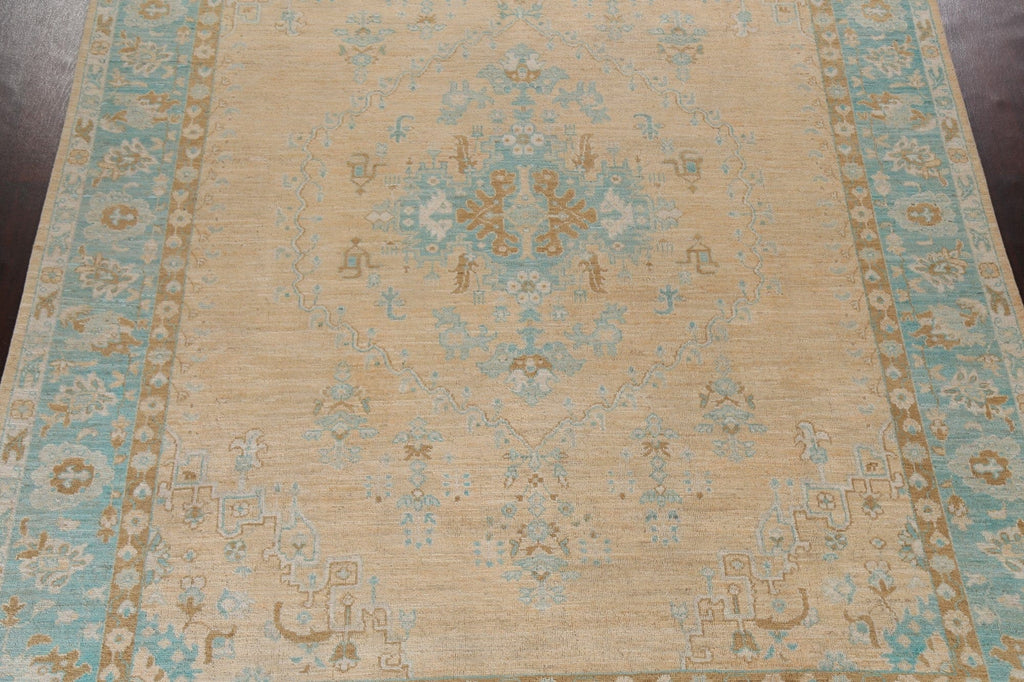 Vegetable Dye Oushak Turkish Area Rug 9x12