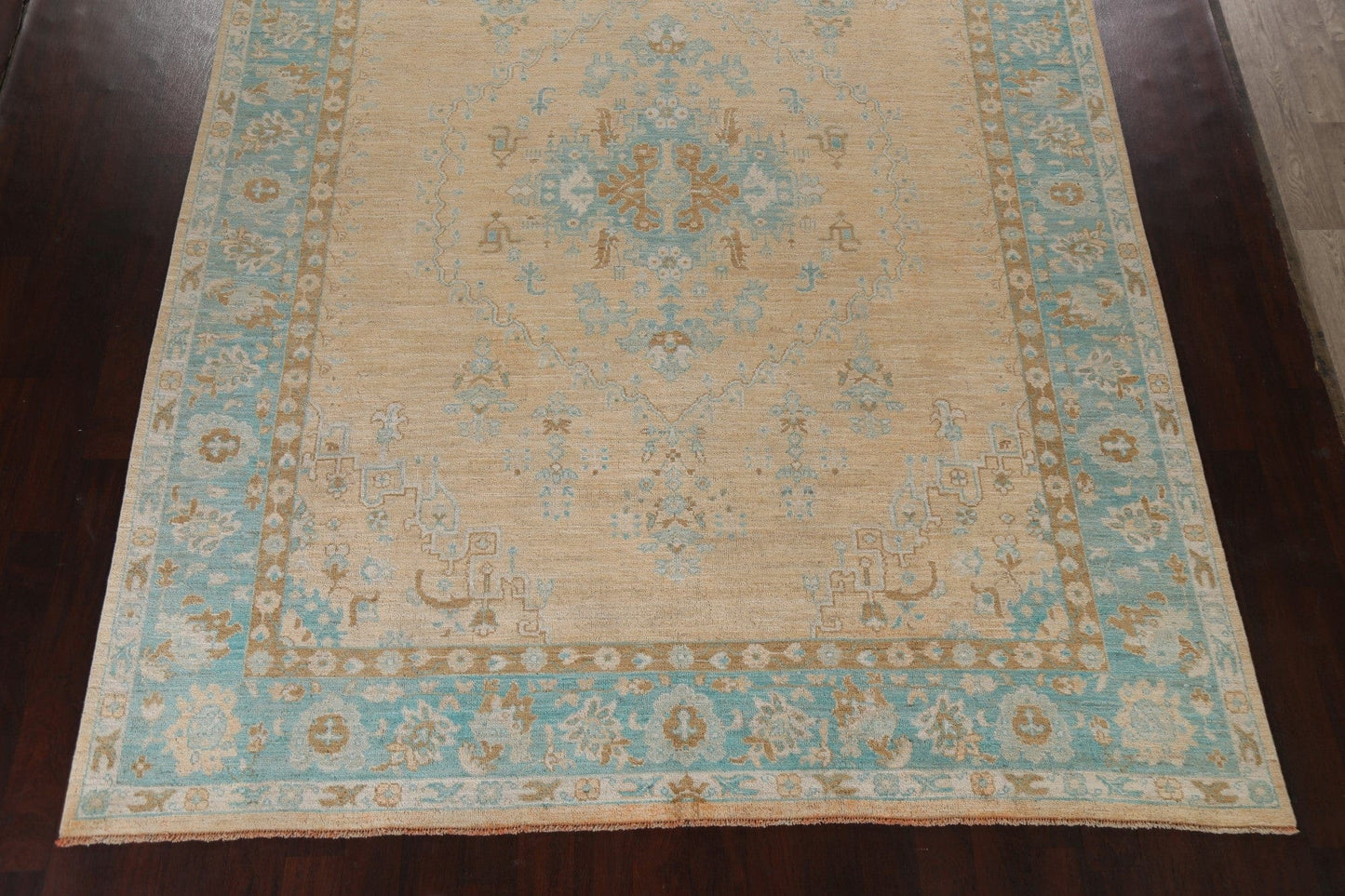 Vegetable Dye Oushak Turkish Area Rug 9x12