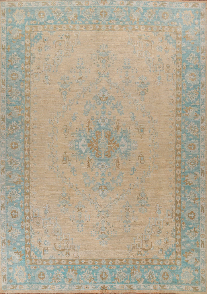 Vegetable Dye Oushak Turkish Area Rug 9x12