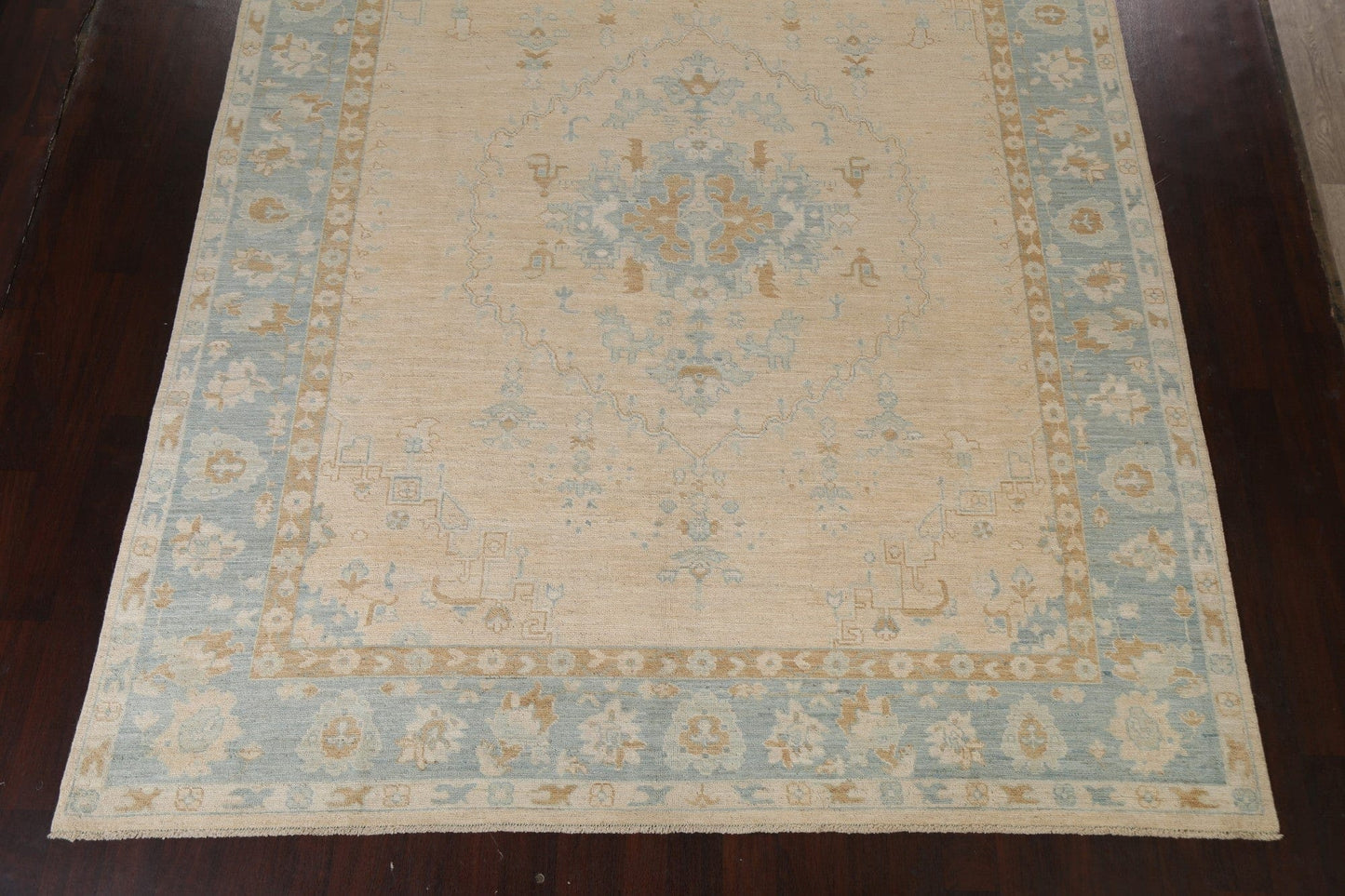 Vegetable Dye Oushak Turkish Area Rug 9x11