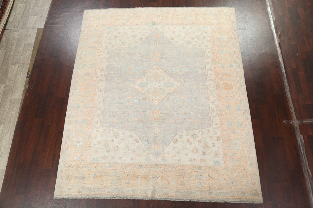 Vegetable Dye Muted Oushak Turkish Area Rug 8x10