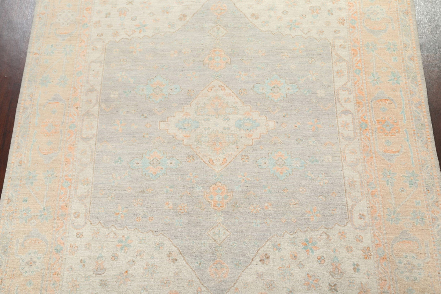 Vegetable Dye Muted Oushak Turkish Area Rug 8x10