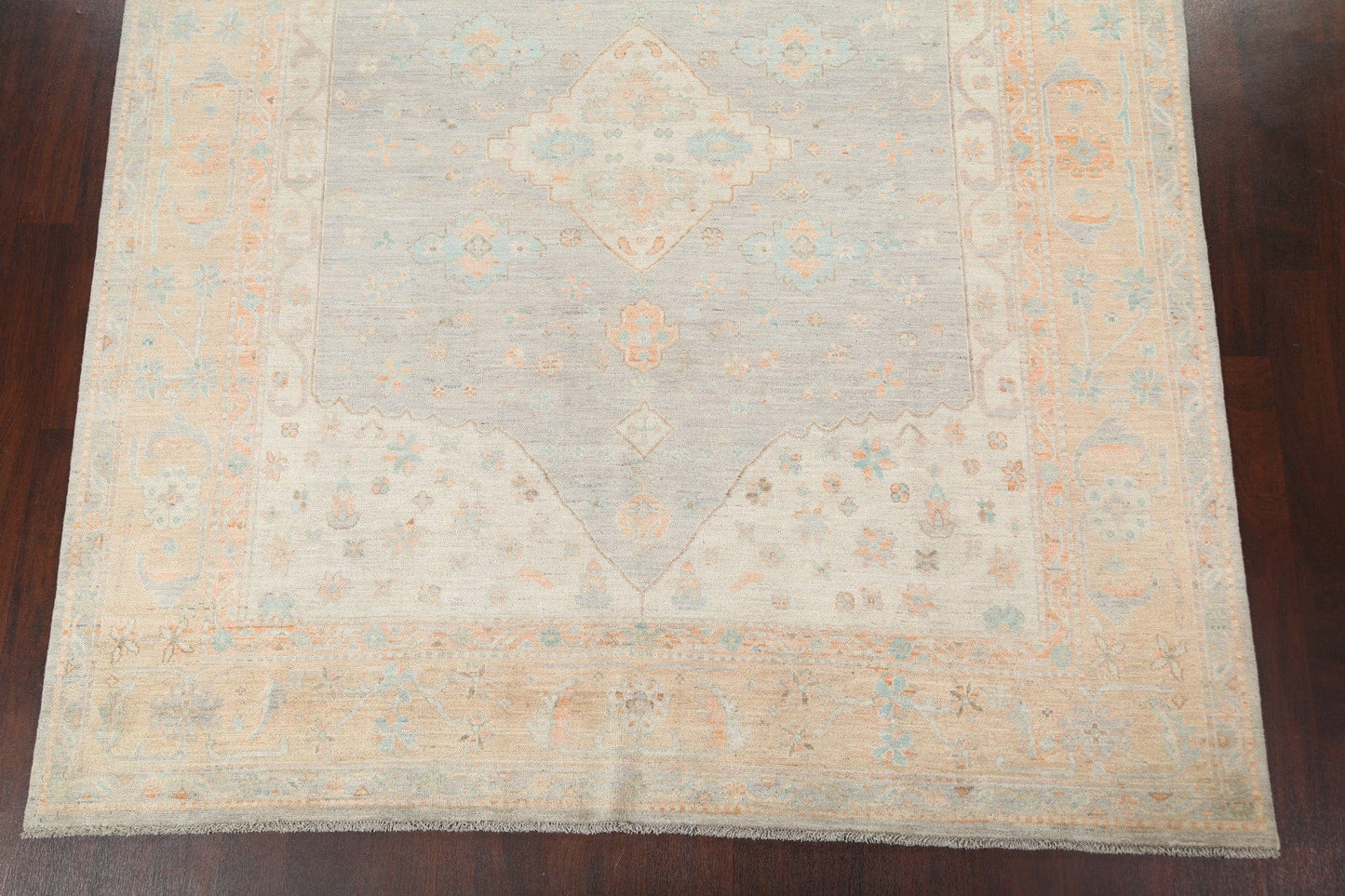 Vegetable Dye Muted Oushak Turkish Area Rug 8x10