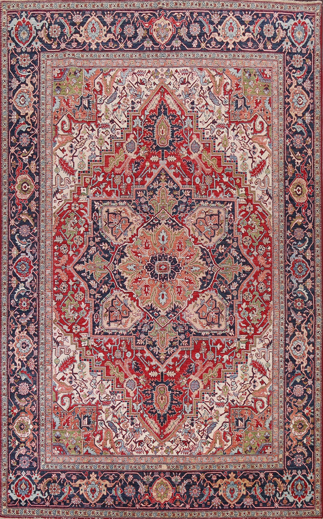 Vegetable Dye Red Heriz Wool Area Rug 9x13