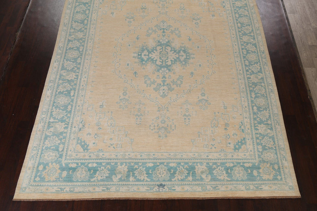 Vegetable Dye Muted Oushak Turkish Area Rug 9x12