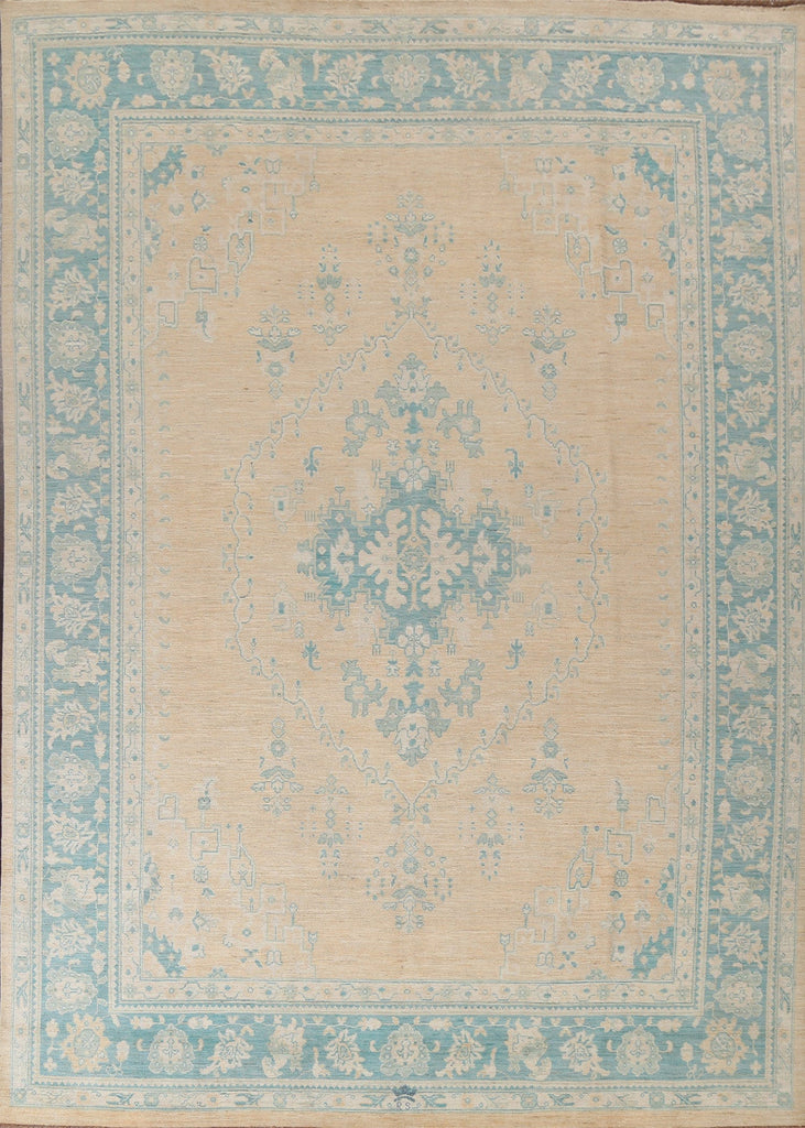 Vegetable Dye Muted Oushak Turkish Area Rug 9x12