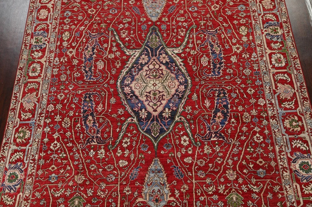 Vegetable Dye Red Heriz Wool Area Rug 9x12