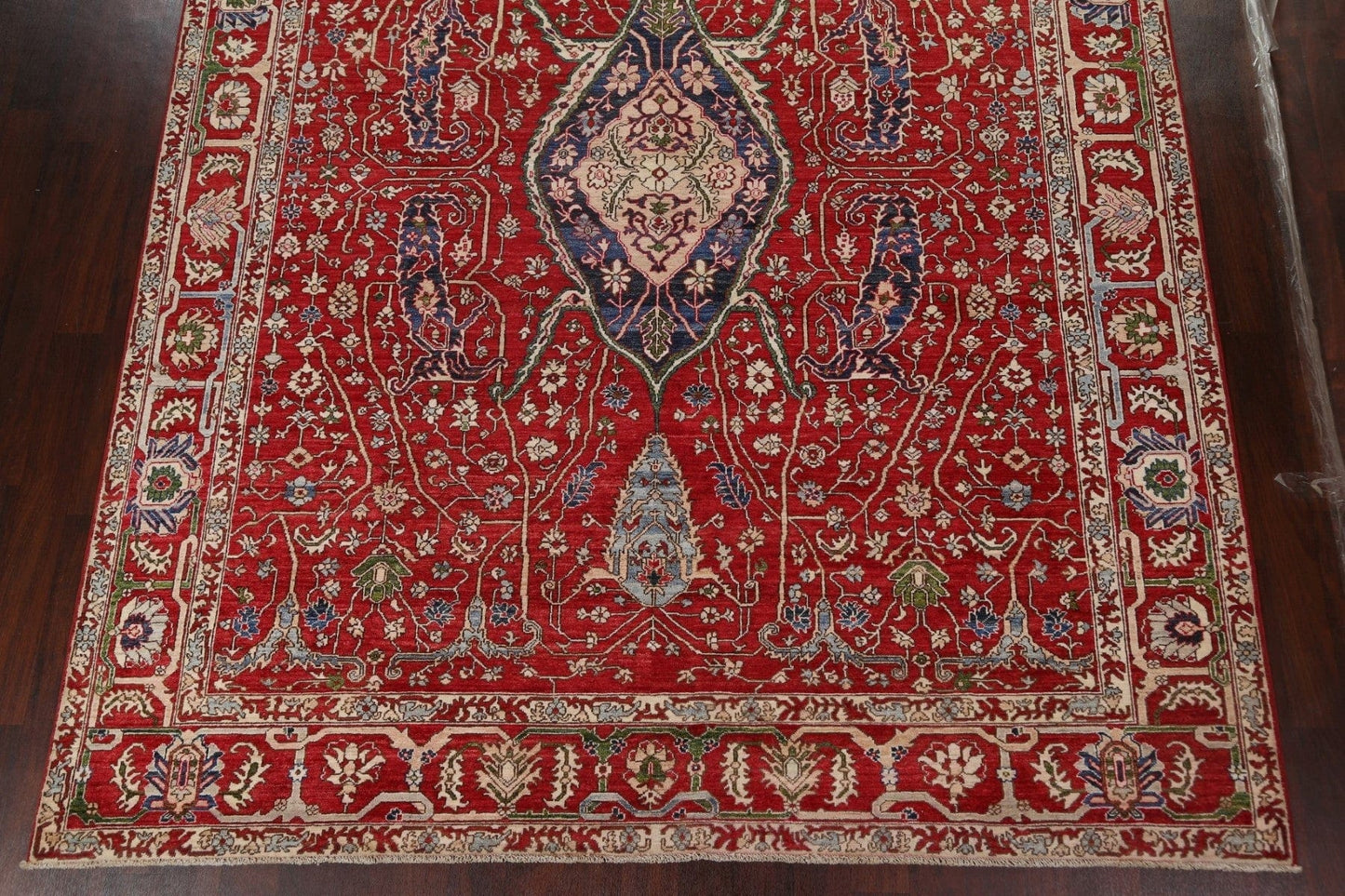 Vegetable Dye Red Heriz Wool Area Rug 9x12