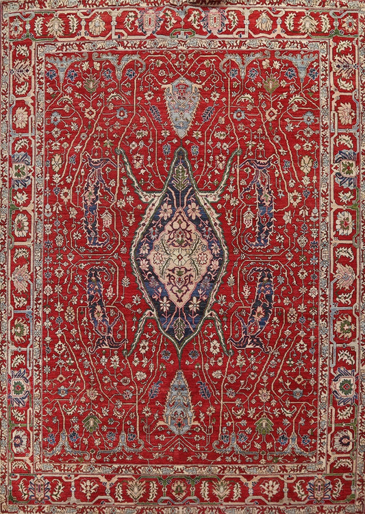 Vegetable Dye Red Heriz Wool Area Rug 9x12