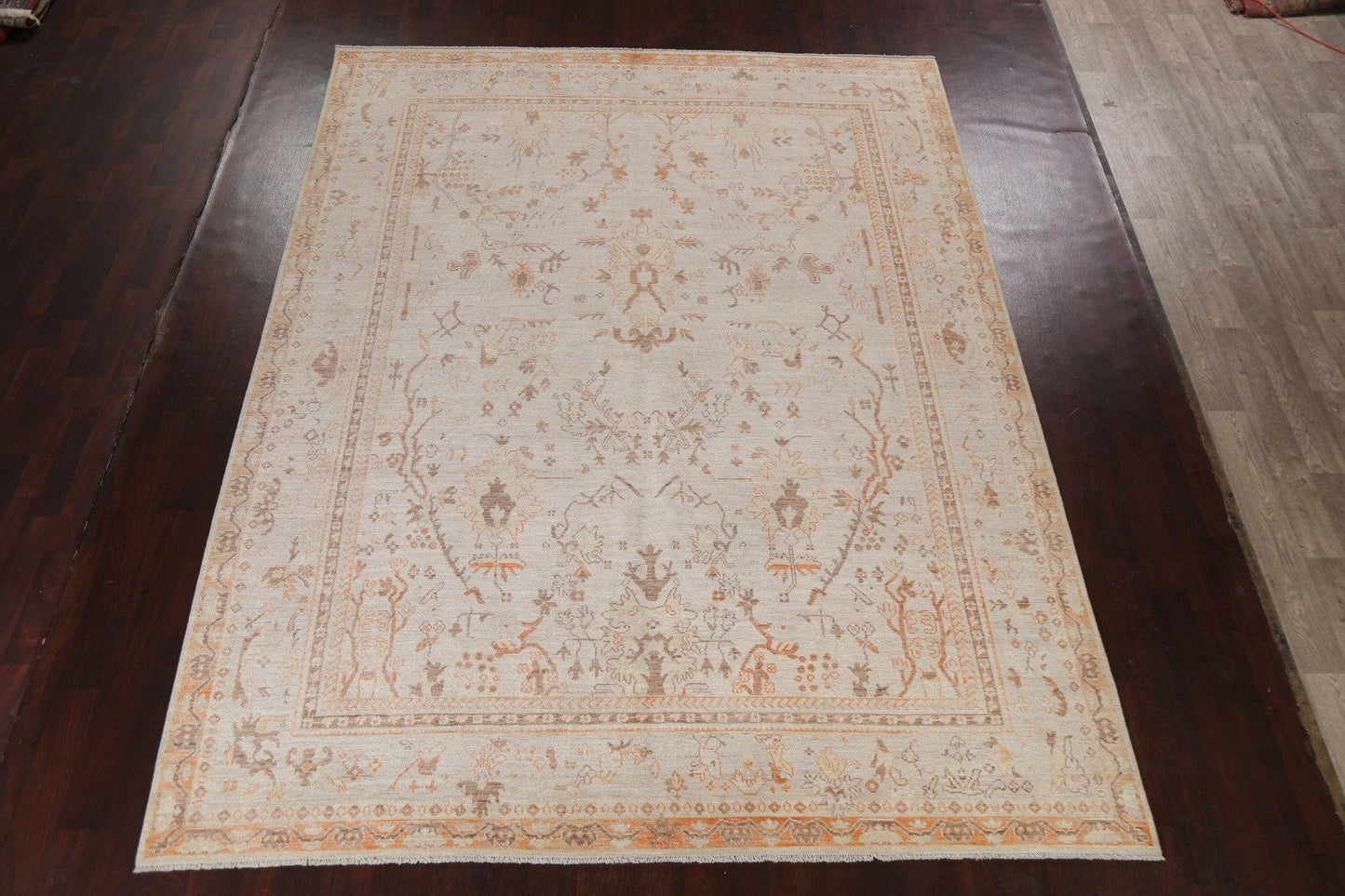 Vegetable Dye Oushak Turkish Area Rug 9x12