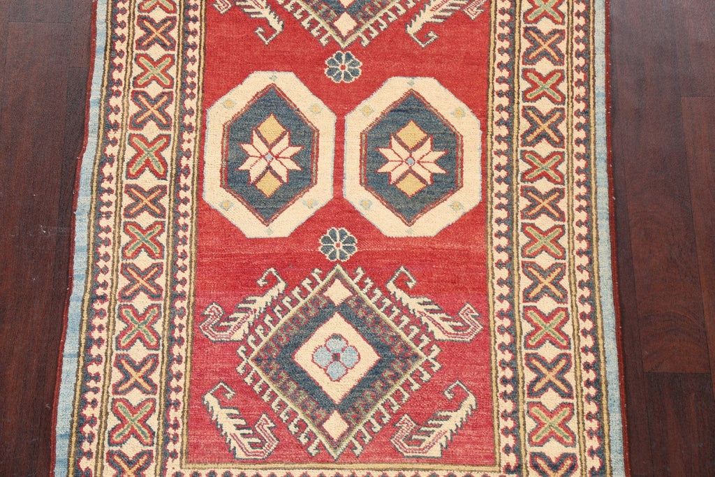 Red Kazak Wool Area Rug 4x6