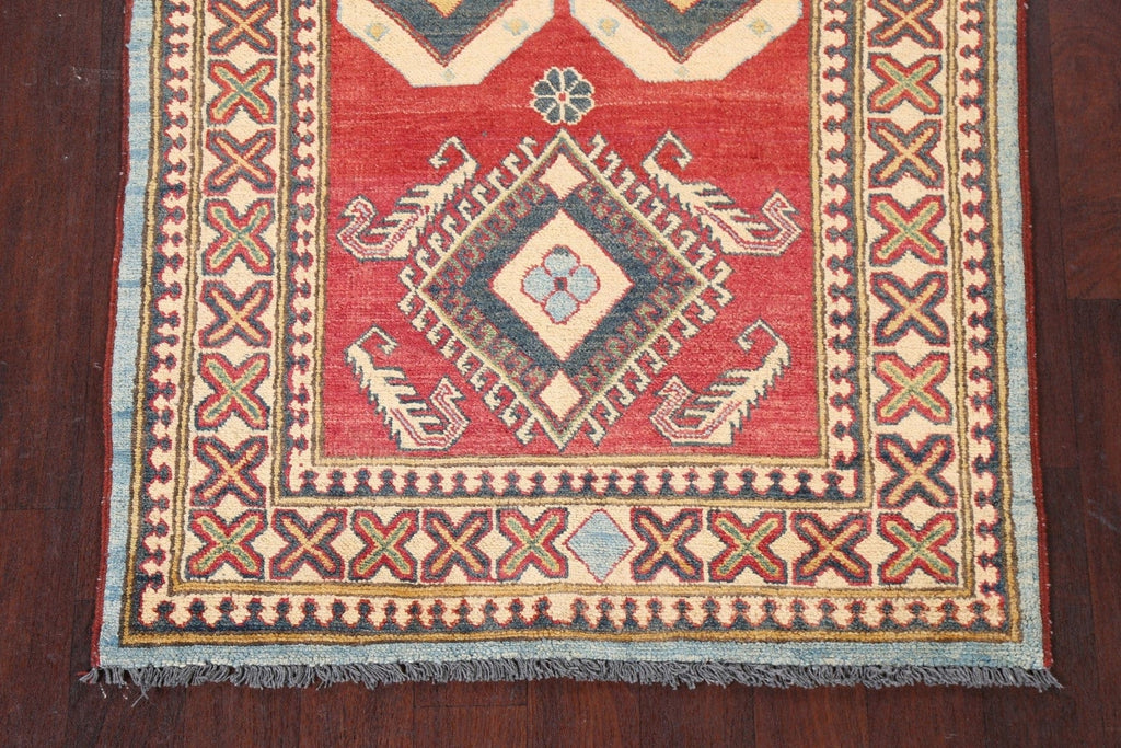 Red Kazak Wool Area Rug 4x6