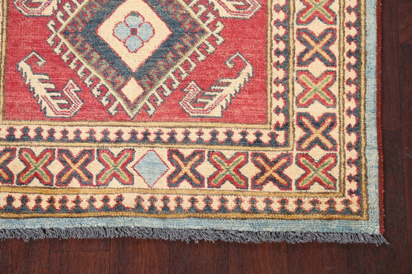 Red Kazak Wool Area Rug 4x6