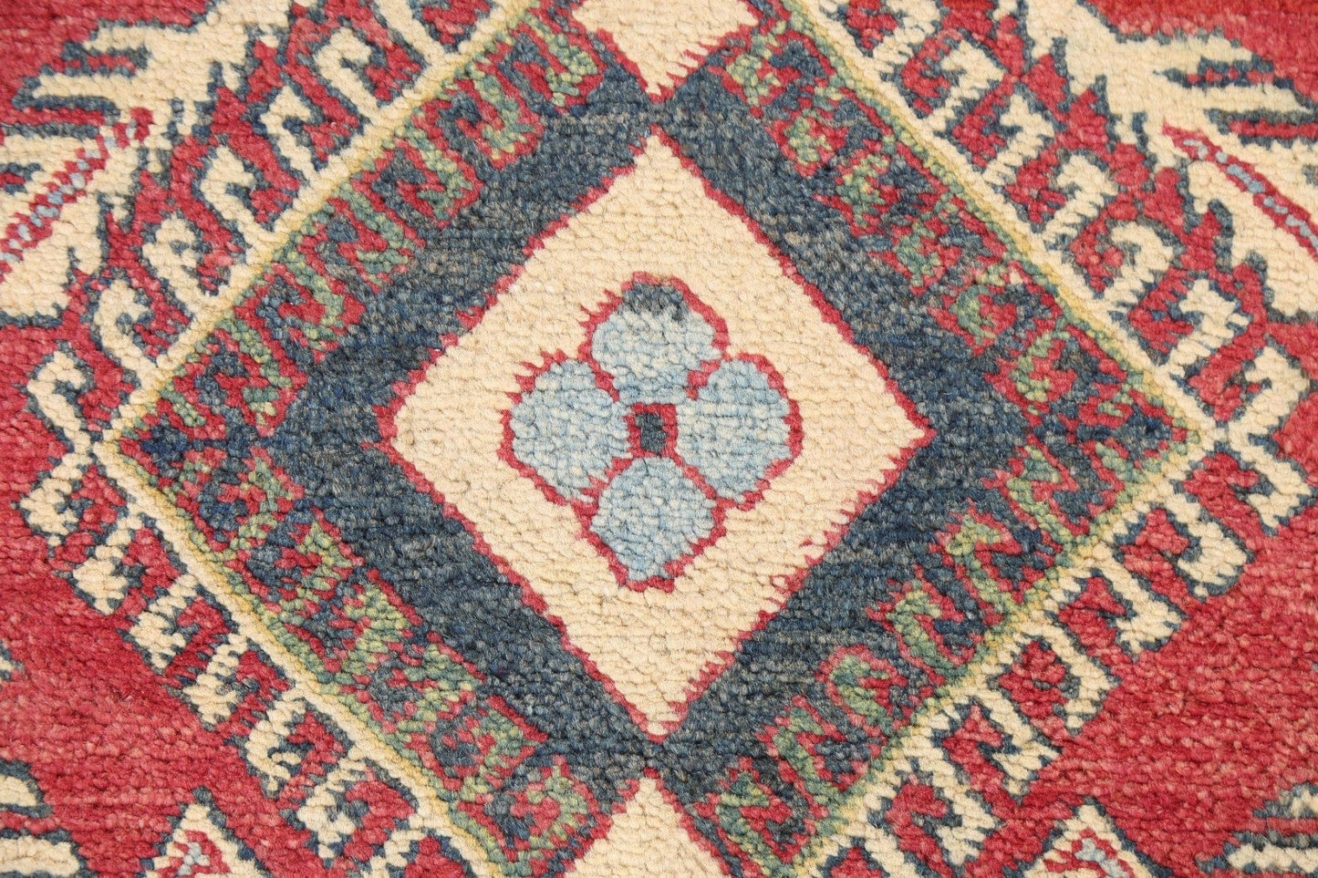 Red Kazak Wool Area Rug 4x6