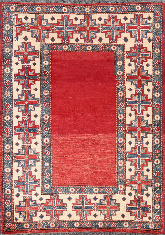 Vegetable Dye Super Kazak Oriental Area Rug 4x5