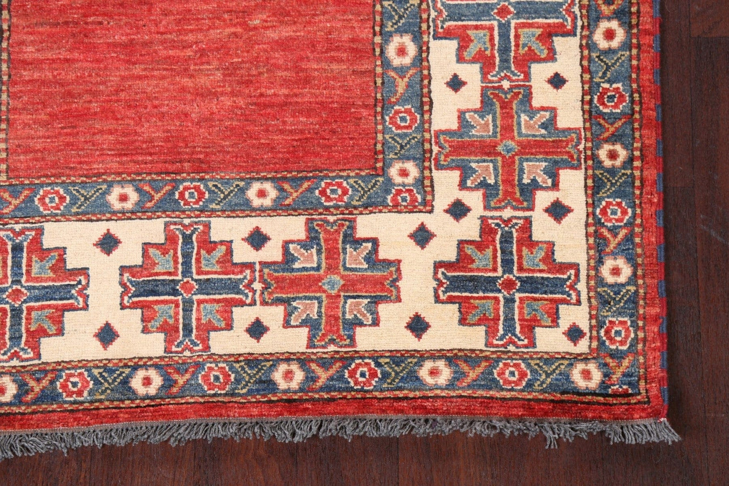 Vegetable Dye Super Kazak Oriental Area Rug 4x5