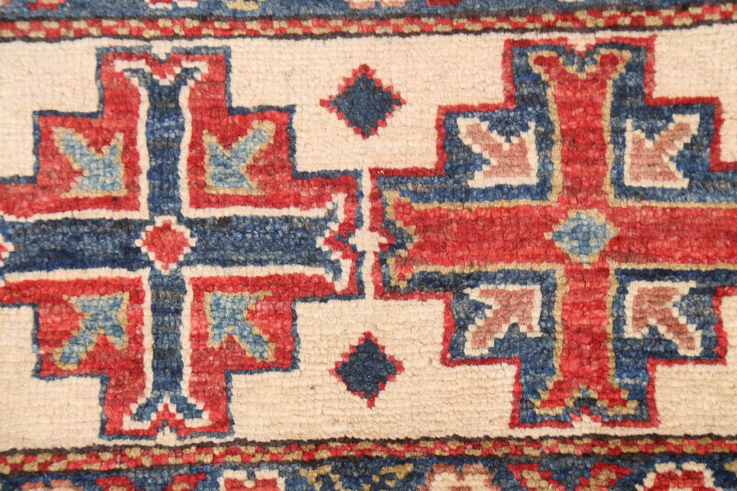 Vegetable Dye Super Kazak Oriental Area Rug 4x5