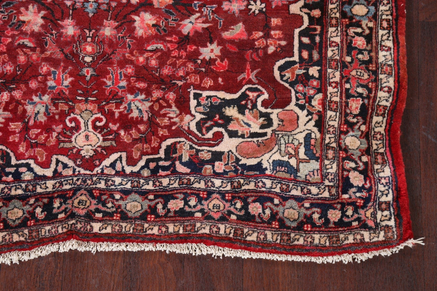 Handmade Red Zanjan Persian Area Rug 4x6