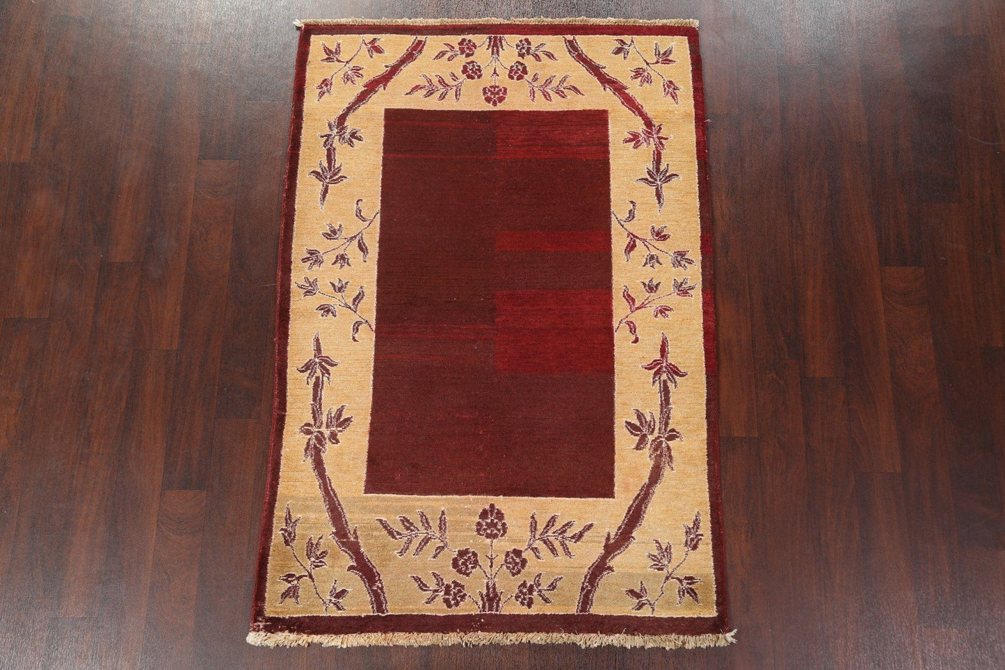 Red Peshawar Chobi Wool Area Rug 4x6