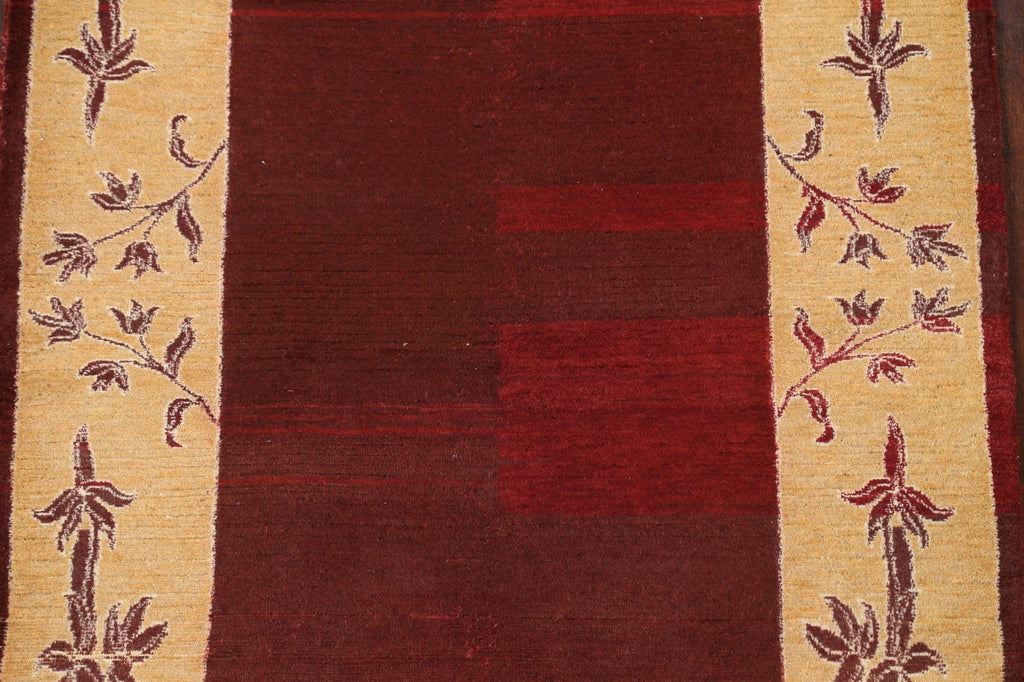 Red Peshawar Chobi Wool Area Rug 4x6