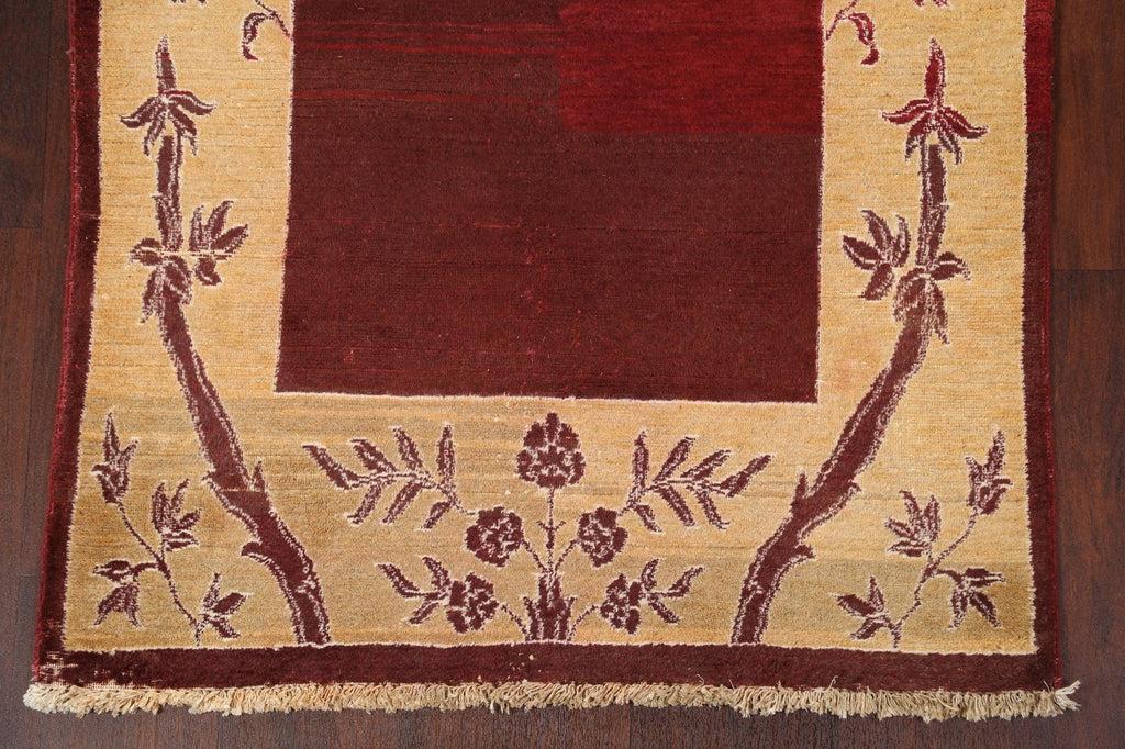 Red Peshawar Chobi Wool Area Rug 4x6