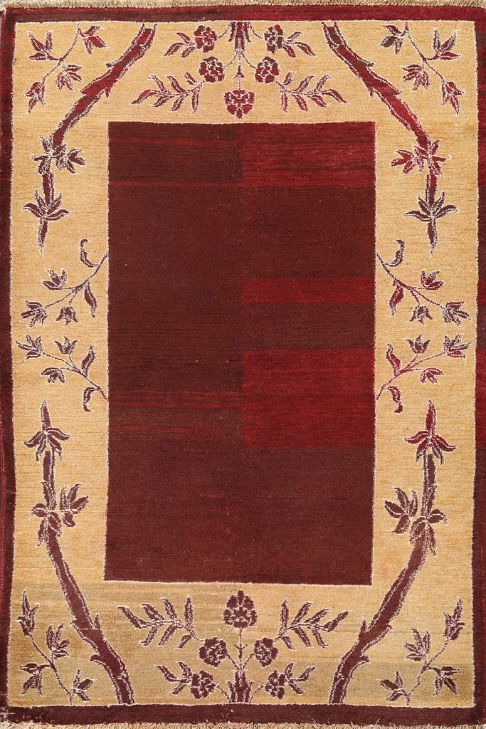 Red Peshawar Chobi Wool Area Rug 4x6