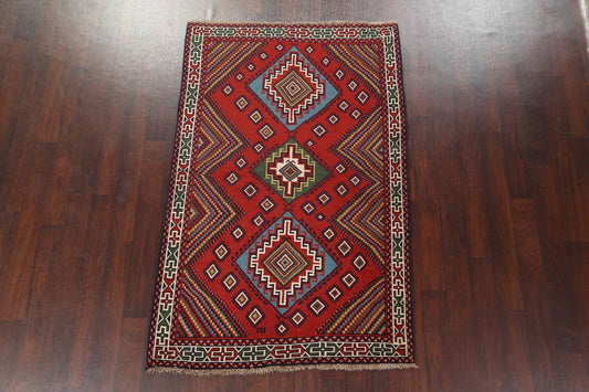 Red Balouch Persian Area Rug 4x7