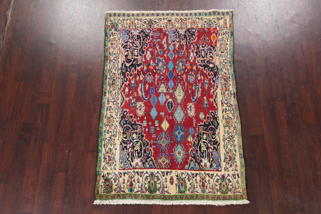 Vegetable Dye Gabbeh Kashkoli Persian Area Rug 4x7