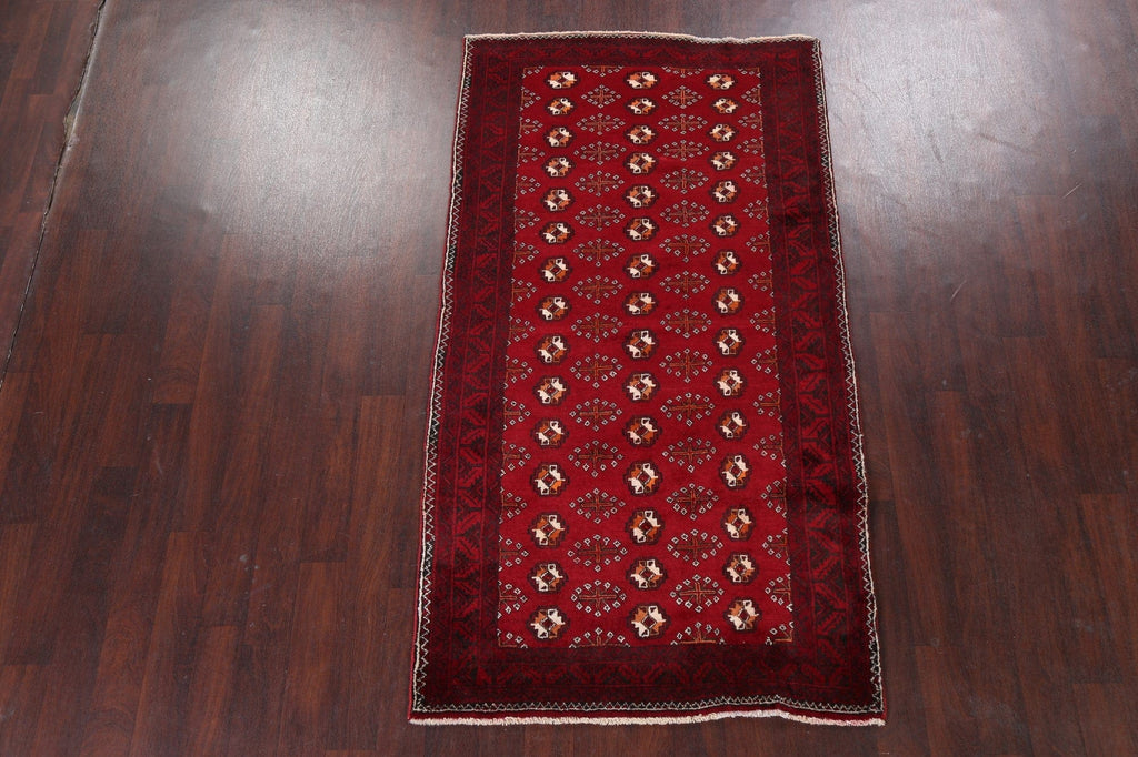 Red Balouch Persian Area Rug 4x8