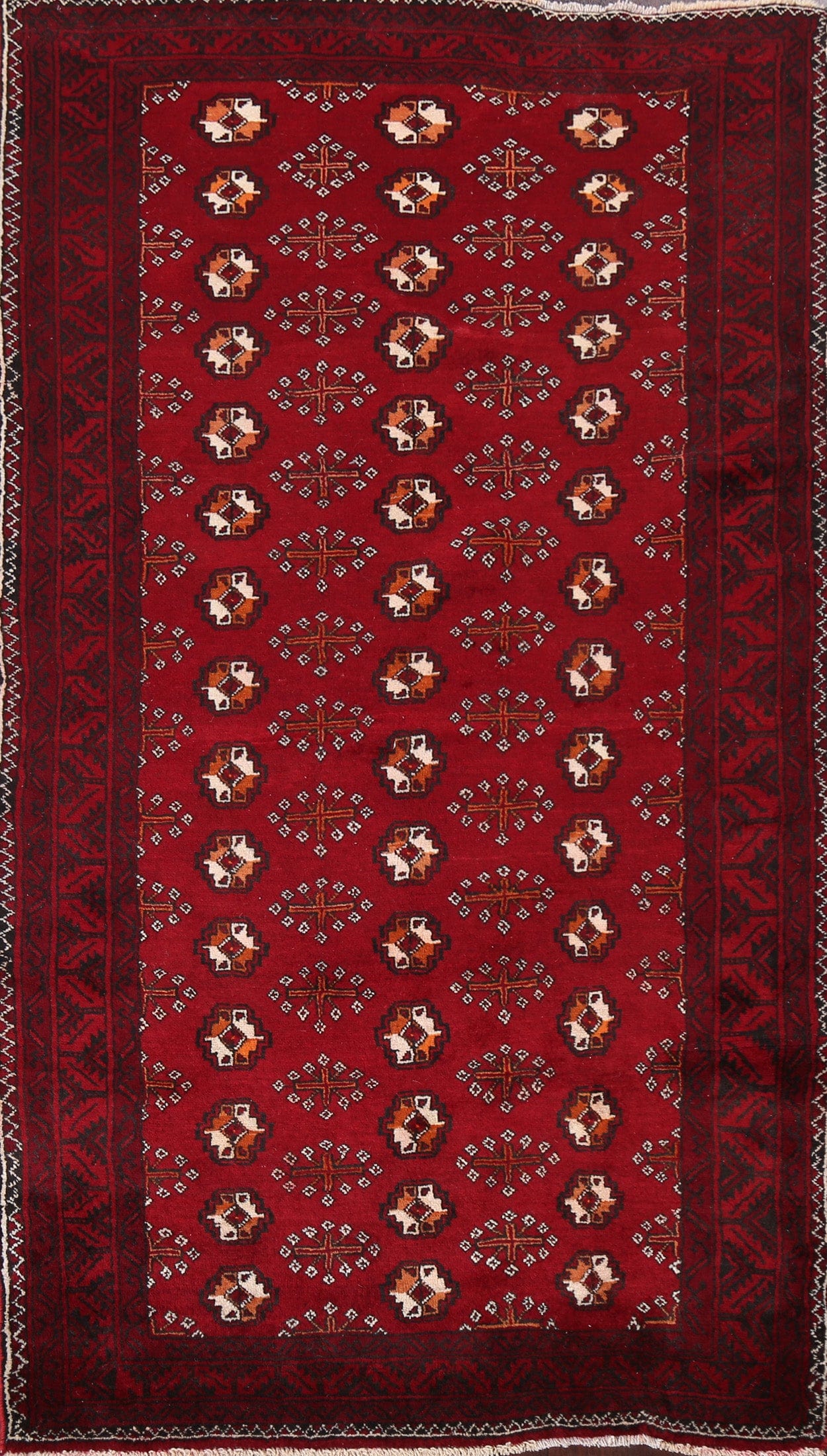 Red Balouch Persian Area Rug 4x8