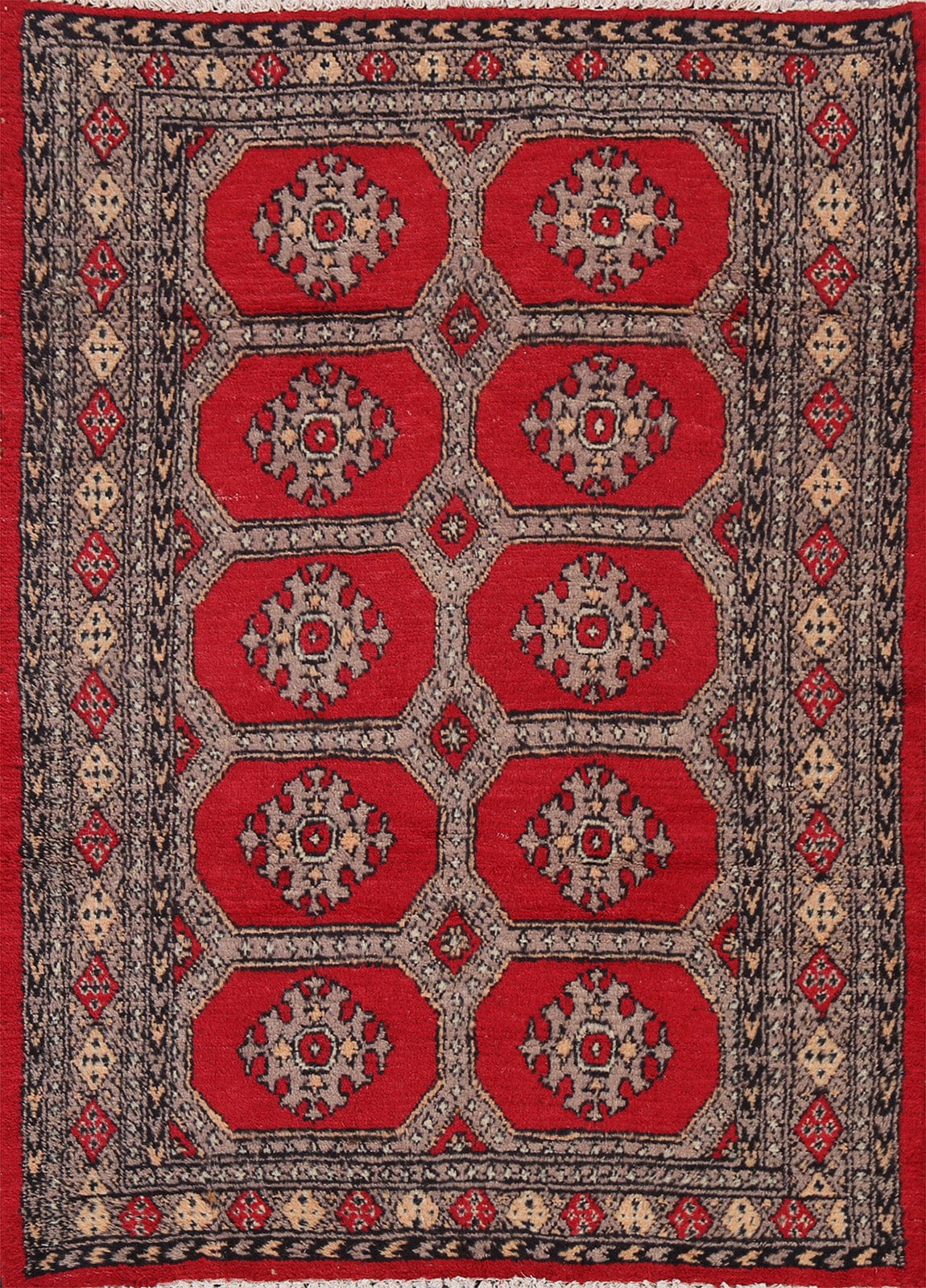 Red Balouch Persian Area Rug 4x6