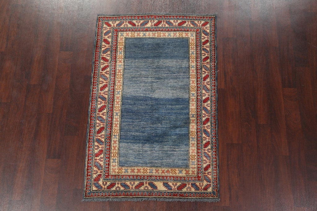 Geometric Kazak Wool Area Rug 4x6