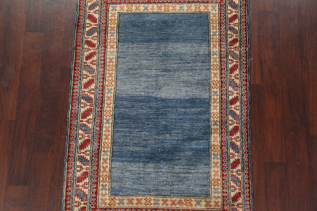 Geometric Kazak Wool Area Rug 4x6