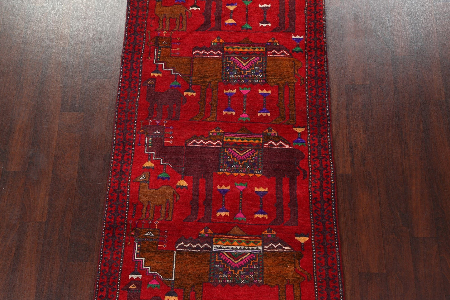 Animal Pictorial Balouch Persian Area Rug 4x8