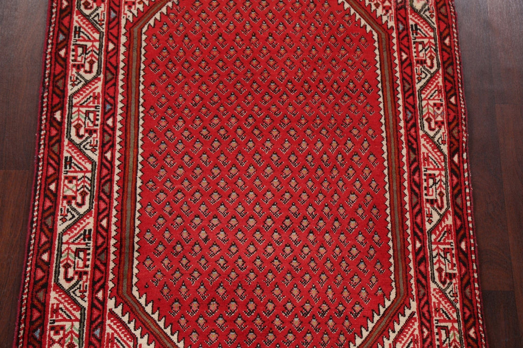 Red Boteh Botemir Persian Area Rug 4x7