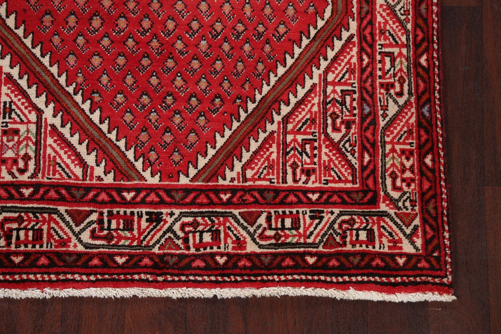 Red Boteh Botemir Persian Area Rug 4x7