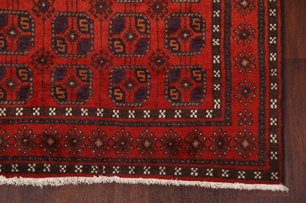 All-Over Red Balouch Persian Area Rug 4x8