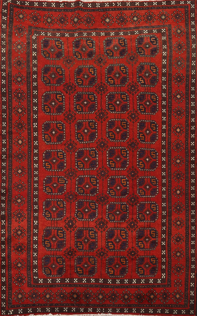 All-Over Red Balouch Persian Area Rug 4x8