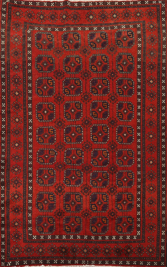 All-Over Red Balouch Persian Area Rug 4x8