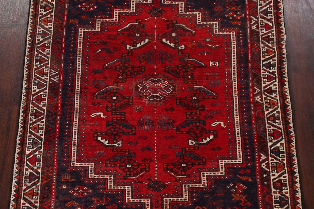 Red Tribal Shiraz Persian Area Rug 4x7