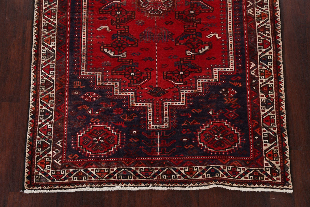 Red Tribal Shiraz Persian Area Rug 4x7