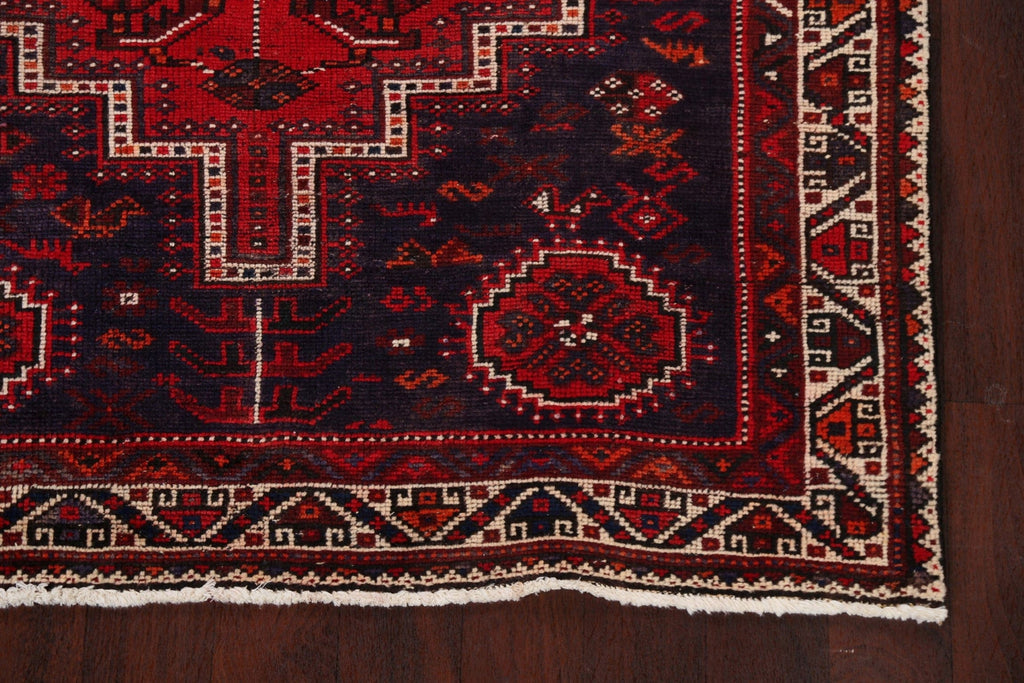 Red Tribal Shiraz Persian Area Rug 4x7