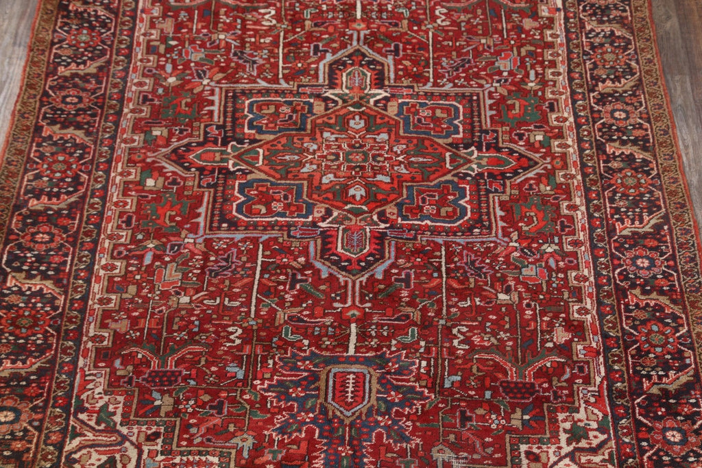 Antique Geometric Heriz Persian Area Rug 9x13