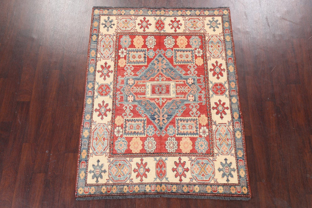 Geometric Kazak Oriental Area Rug 5x6