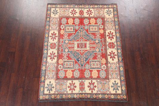 Geometric Kazak Oriental Area Rug 5x6