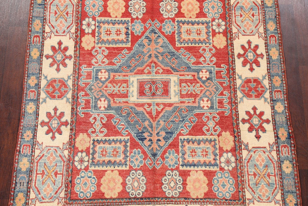 Geometric Kazak Oriental Area Rug 5x6